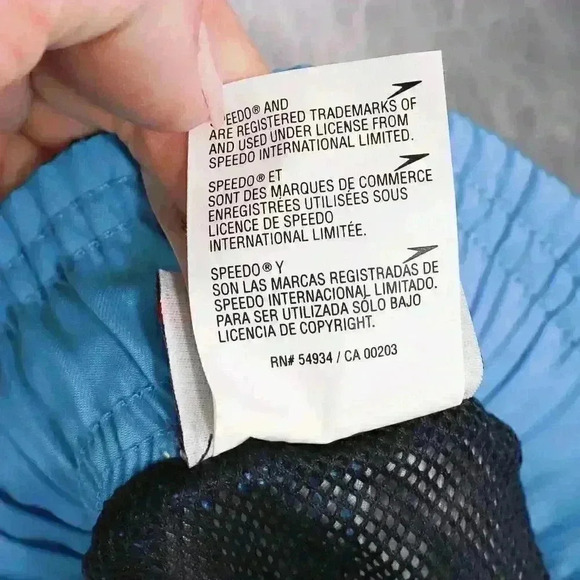 Speedo Swim Trunks Board Shorts M Liner 2 Pockets Blue & Teal Excellent Shape - Picture 14 of 14